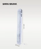 69 Ledli Şarjlı Işıldak Beyaz Işık thumbnail 2