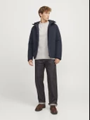 Jack&Jones Minimalist Kapüşonlu Oversized Erkek Mont - Günlük Kullanım - 8