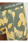 Jack&Jones Erkek Boxer 3'lü Set - Minimalist Ananas Desenli Rahat Boxer - 6