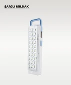 30 Ledli Şarjlı Işıldak Beyaz Işık thumbnail 3