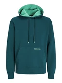 Jack&Jones Erkek Oversize Kapüşonlu Sweatshirt - Minimalist Günlük - 12