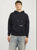 Jack&Jones Erkek Oversize Kapüşonlu Sweatshirt - Minimalist Günlük - 2