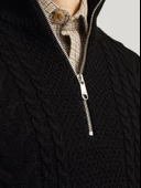 Jack&Jones Erkek Minimalist Yarım Fermuarlı Örgü Sweatshirt - Günlük Stil thumbnail 7