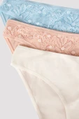 Penti  Kh Brazilian Cloud Lacy Dantel 3lü Slip Külot - 2