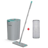 SMARTER Aqua Jet Yedekli Temiz & Kirli Suyu Ayırma Özelliği Tablet Mop Temizlik Seti Paspas - 1