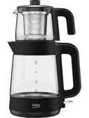 Beko CM 5964 B Floral Siyah 1900 W Cam Demlikli Çay Makinesi - 1