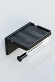 Yapışkanlı Kapaklı Tuvalet Kağıdı Askısı - Banyo Tuvalet Kağıtlığı ve Peçetelik Organizer - 4