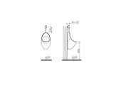Vitra Pisuvar Yıkama Seti (Sıva Üstü, Baslı), 2/4L 310-2521 - 2