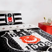 TAÇ BEŞİKTAŞ STRİPE LİSANSLI YATAK ÖRTÜSÜ SETİ - 2