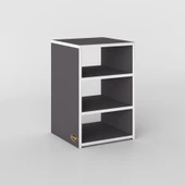 Kenzlife komodin panpan gri 60*39*39 komidin kitaplık ayakkabılık - 3