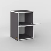 Kenzlife komodin izumi gri 60*39*39 komidin kitaplık ayakkabılık kapaklı arkalıklı thumbnail 3