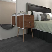 Kenzlife komodin kilitli sakura cvz 74*39*39 komidin ahşap ayaklı kitaplık ayakkabılık kapaklı arkalıklı - 2