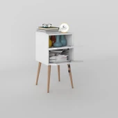 Kenzlife komodin kilitli sakura byz 74*39*39 komidin ahşap ayaklı kitaplık ayakkabılık kapaklı arkalıklı thumbnail 1