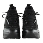 Erkan Saçmacı Eleanor Siyah Süet Streç Taşlı Gizli Dolgu Topuklu Günlük Ayakkabı - 4