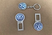Volkswagen Golf Passat Scirocco T-roc Uyumlu Ses Susturucu Metal Toka 1 Çift Anahtarlık 1 Adet thumbnail 1
