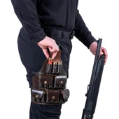 Deri Bacak Fişekliği - Savage - Kahve - 18'li thumbnail 10