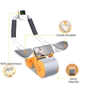 Valkyrie Karın Kası Göbek Eritici Abdominal Ab Roller Telefon Tutuculu Sayaçlı Turuncu - 7