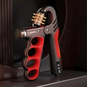 Valkyrie Sayaçlı Ergonomik 5-100kg El Yayı Bilek Güçlendirici Fitness Egzersiz Spor Aleti Sayaçlı XL Boy Kırmızı - 1