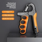 Valkyrie Sayaçlı Ergonomik 5-100kg El Yayı Bilek Güçlendirici Fitness Egzersiz Spor Aleti Sayaçlı XL Boy Turuncu - 2