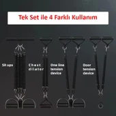 Valkyrie Çok Fonksiyonlu 10 Parça El Ayak Göğüs Kapı Yayı Egzersiz Fitness Spor Seti - 10