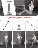 Valkyrie Çok Fonksiyonlu 10 Parça El Ayak Göğüs Kapı Yayı Egzersiz Fitness Spor Seti - 8