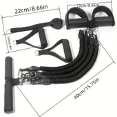 Valkyrie Çok Fonksiyonlu 10 Parça El Ayak Göğüs Kapı Yayı Egzersiz Fitness Spor Seti - 3