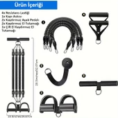 Valkyrie Çok Fonksiyonlu 10 Parça El Ayak Göğüs Kapı Yayı Egzersiz Fitness Spor Seti - 6