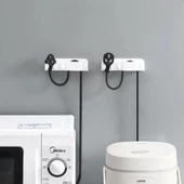 Duvar Üstü Kablo Düzenleyici Telefon Standı Priz Şarj Askısı Laptop Airfryer Kettle Fiş Tutucu - 5