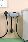 Duvar Üstü Kablo Düzenleyici Telefon Standı Priz Şarj Askısı Laptop Airfryer Kettle Fiş Tutucu - 1