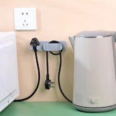 Duvar Üstü Kablo Düzenleyici Telefon Standı Priz Şarj Askısı Laptop Airfryer Kettle Fiş Tutucu - 7
