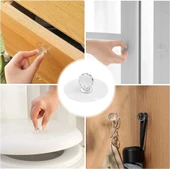 4 lü Şeffaf Kristal Görünümlü Dolap Çekmece Mobilya Kulpu Topuzu Kapı Askı Klozet Tutacak Kulp thumbnail 5