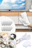 10 Adet Mikrofiber Toz Alma Bez Eldiveni Mutfak Banyo Mobilya Bulaşık Cam Oto Temizlik Yıkama Bezi - 1