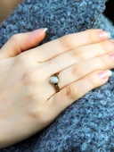 Doğal Taş Aytaşı Doğal Taşlı Ayarlanabilir Antik Kadın Yüzük euy54ay thumbnail 2