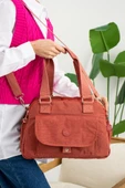 Klinkır Omuz Çantası Çok Cepli Hafif Kumaş Çapraz Postacı Çanta 30*25 Cm Günlük Kullanıma Uygun - 1