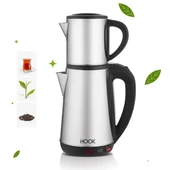 Inox Çaycı Elektrikli Çay Makinesi Kaliteli Paslanmaz Çelik Filtre (1.8L - 1500W) Erdem Store - 1