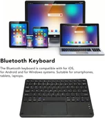 GTX Jaculus Tablet 10.4" Uyumlu Kablosuz Bluetooth Şarjlı TouchPad'li Klavye Mouse Seti - Siyah thumbnail 6