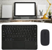 GTX Jaculus Tablet 10.4" Uyumlu Kablosuz Bluetooth Şarjlı TouchPad'li Klavye Mouse Seti - Siyah thumbnail 3