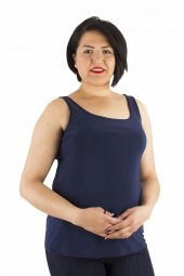 Fierte Kadın Büyük Beden Bluz Atlet Lm001 Geniş Yaka Askılı Spor Basic Yeşil Lacivert Beyaz Fuşya Siyah Haki - 1