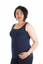 Fierte Kadın Büyük Beden Bluz Atlet Lm001 Geniş Yaka Askılı Spor Basic Yeşil Lacivert Beyaz Fuşya Siyah Haki - 3