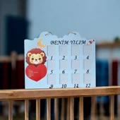 Binnex 12 aylık bebek fotoğraf çerçevesi ahşap - 1