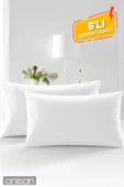6'lı Mikrofiber Antialerjik Yastık - 1000gr, 50x70cm, Boncuk Silikon Dolgulu - 1