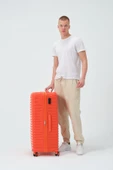Keo-Plus Turuncu Büyük Boy Silikon Kırılmaz PP Valiz - 3