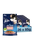 Somonlu Yaş Kedi Maması 26 Adet X 85 Gr. - 1
