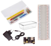 Kutulu Breadboard Power Jumper Adaptörlü Elektronik Deney Seti thumbnail 1