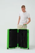 Keo-Plus Yeşil Büyük Boy Silikon Kırılmaz PP Valiz - 11