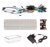Kutulu Breadboard Power 65'li Jumper Kablo Adaptörlü Elektronik Deney Seti - 1