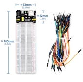 MB-102 Breadboard, 65'li Erkek Erkek Jumper Kablo, Breadboard Güç Kartı - 2