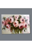 Harikabirev HARİKABİREV|KIRILMAZ CAM (TEMPERLİ) PEMBE-BEYAZ ÇİÇEK TABLOSU 01 |TMTEKLİ thumbnail 3