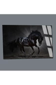Harikabirev HARİKABİREV|KIRILMAZ CAM (TEMPERLİ) SİYAH AT TABLOSU 01 |TMTEKLİ thumbnail 3