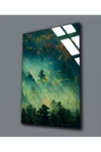 Harikabirev HARİKABİREV|KIRILMAZ CAM (TEMPERLİ) YEŞİL ORMAN TABLOSU 01 |TMTEKLİ thumbnail 1